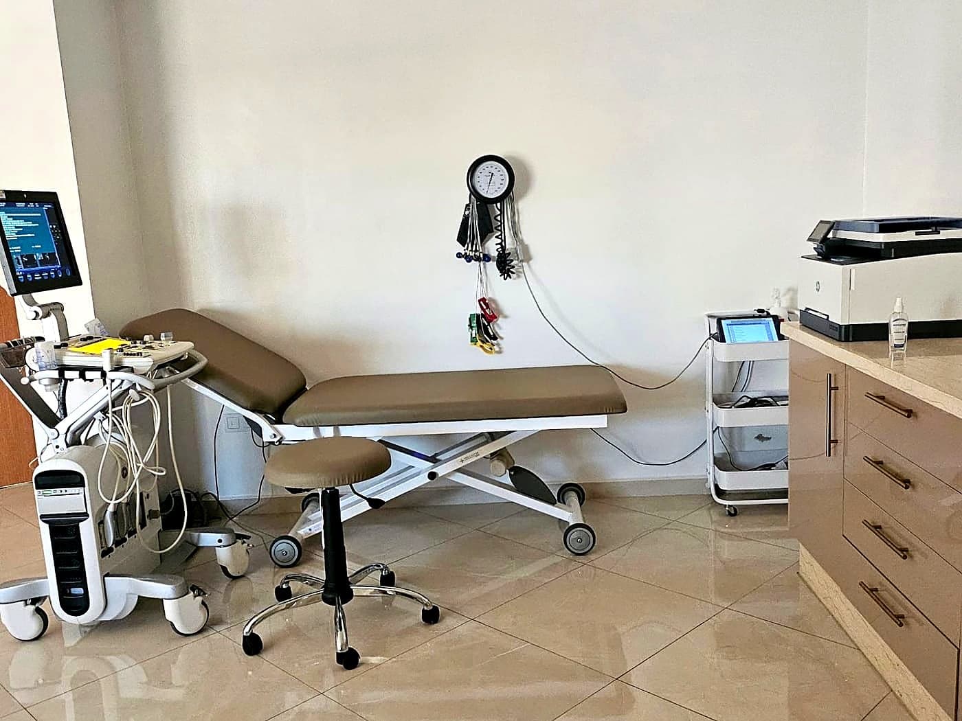 Examination room at the practice